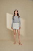 Veanne Tweed Skirt (White)