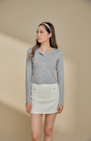 Veanne Tweed Skirt (White)